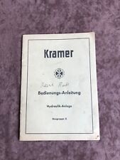 Bedienungsanleitung Kramer Schlepper  Hydraulik Anlage Baugruppe 2