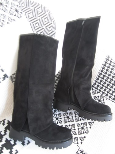 Damen stiefel schwarz stulpen - schwarz,