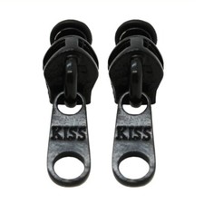 Fakeplugs Reissverschluss Schwarz Ohrstecker Ohrringe Fake Tunnel Plug Piercing