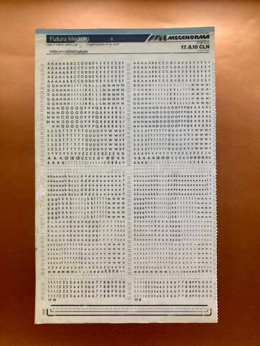 Mecanorma wie letraset futura - ,