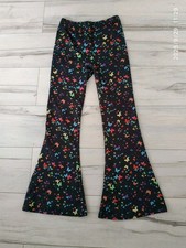 Schlaghose Gr 134/140 schwarz mit bunten Schmetterlingen mit elastischem Bund 