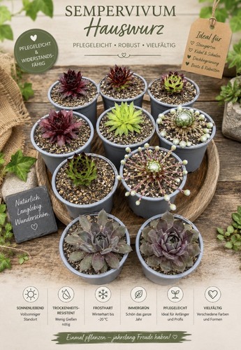 Hauswurz dachwurz sempervivum - dachwurz,