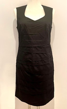 COMMA Kleid Damenkleid, Etuikleid, Gr.40, schwarz, Midi, elegant