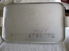 VINTAGE !!!  großes, ausgefallenes Serviertablett - Metall - geätzt - Kanada