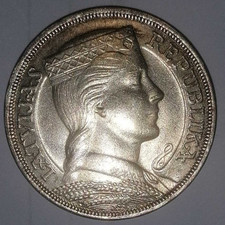 Lettland Pieci 5 Lati  1931