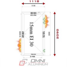 Brandschutz Aluminiumtüre T30