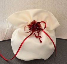 Beutel weiss ivory Tasche zum Brautkleid Kommunionkleid Abendkleid Ballkleid neu