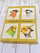 DDR Kartenspiel Quartett Lehrmittelverlag Pössneck GEFIEDERTE FREUNDE