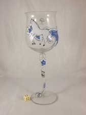 NAGEL Ideen in Glas Hohes Weinglas mit Pferd Emaille Malerei 28cm Traumwelten ?