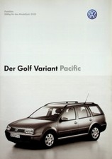293609) VW Golf IV Variant - Pacific - Preisliste - Prospekt 04/2004