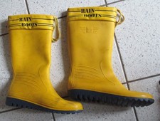 Gummistiefel - Gelb. RAIN BOOTS. Mit Gebrauchsspuren. Gr. 39. Vintage