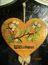 Türkranz Herz Holz Handbemalt