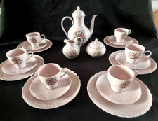 Hutschenreuther Rose  Rosa Porzellan Set 21 Teile für 6 Personen  Handgemachtes