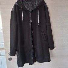 Damen Shirtjacke von Estelle Jolie, schwarz, mir Kapuze, 46