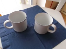 2 Becher Tassen Friesland kleine Brise weiss blau