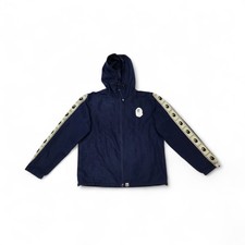 A Bathing Ape BAPE Vollzip Poly Hoodie Jacke Marineblau Größe 2XL Gebraucht