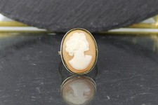 Biedermeier cameo gold ring in