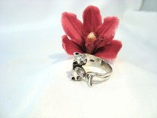 Katzen Ring aus 925 Silber