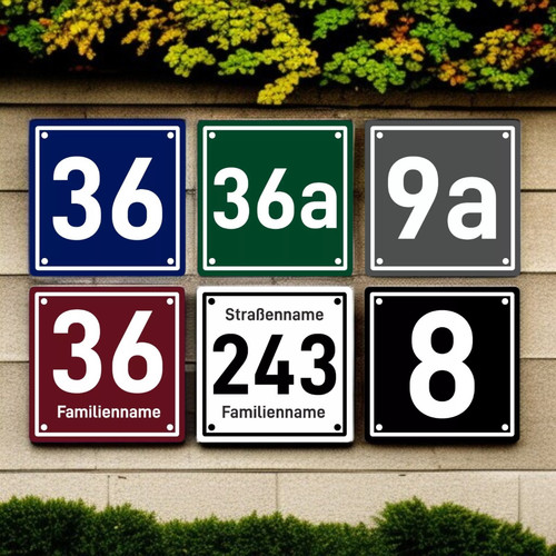 Hausnummern schild - hausnummern,