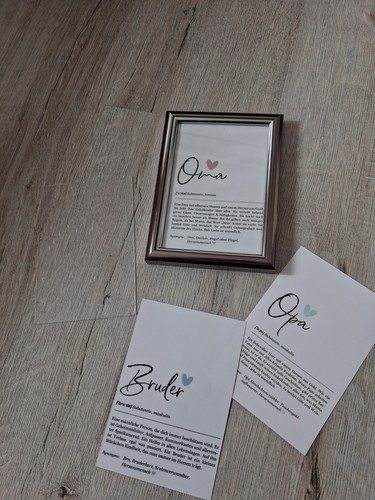 Bilderrahmen text über oma - bilderrahmen, oma/
