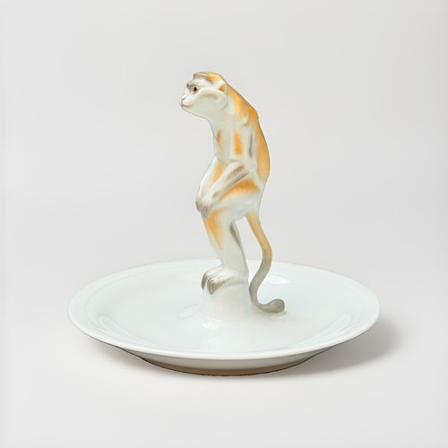 Meissen schale mit affe - schale,