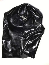 Herren Maske Kunstleder glänzend schwarz