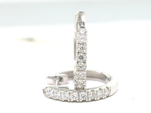 Creolen 585 weißgold - weißgold, 14kt