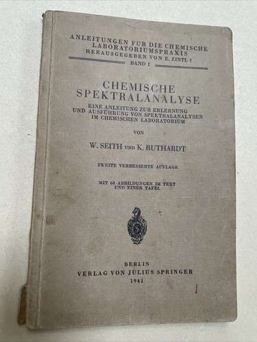 Chemische spektralanalyse 1941 - spektralanalyse,
