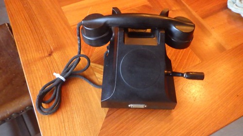 Telefon schwarz bakelit - telefon,