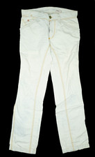 ENERGIE Connelly Herren Jeans Hose Straight Cargo 32/34 W32 L34 weiß dicke Naht