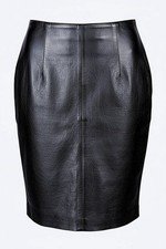 Lederrock Bleistiftrock aus