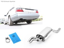  Edelstahl Sportauspuff Mercedes E-Klasse W124 Cabrio E320 2x55mm Dieseloptik