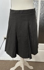 NOLITA Wollrock Faltenrock Gr.  DE 36 38 schwarz-braun-hellgrau