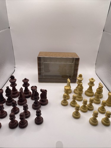 Vintage schachfiguren set - schachfiguren,