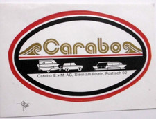 Werbe-Aufkleber Carabo E.+M. AG Caravan Boot Hausboot Stein am Rhein Schweiz 80s