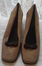 Trachten Schuhe Pumps Wildlederoptik zur Wiesn braun Traditional Chiemsee Gr. 37