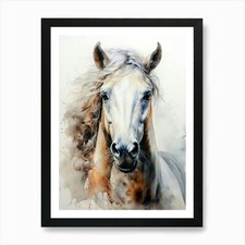 Weißes Pferd Kunstdruck