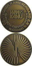 Teilnehmermedaille Weltmeisterschaft Kanu 1985 Garmisch canoeing medal