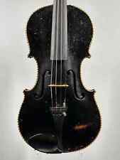 Alte schwarze 4/4 Geige mit Löwenkopf Violine Violin Violon Stradivarius