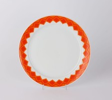 Melitta Hamburg orangefarbener Rand Speiseteller