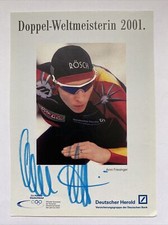 original Autogrammkarte Eisschnelllauf Anni Friesinger OS 2002