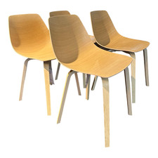 Lapalma 4-er Set Stuhl Miunn S164VS Eiche Gebleicht