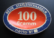 alte ovale Blechdose Beste Stahlstecknadeln