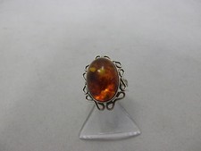 klasse Fischland Bernstein Ring Silber 835  punziert  #1