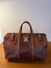 THE BRIDGE Weekender Vintage Leder Leather Reisen Travel Bag Tasche Made Italy