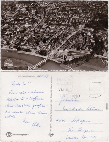 Foto ansichtskarte holzmünden - ansichtskarte,