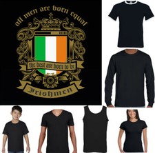 Irland T-Shirt Herren Irische Flagge Rugby St Patricks Day Are Born Equal Unisex