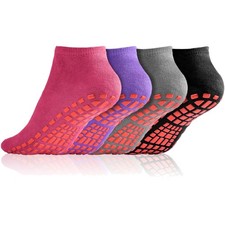 4 Paar Flintronic Antirutsch Socken für Yoga, Pilates & mehr – Größe 35-42