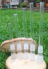 Chillum Adapter Stecker Bong Glas Rohr 18,8mm auf Schliff 18,5cm Steckchillum