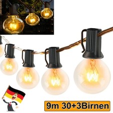 Lichterkette Außen G40 Glühbirnen Aussen Strom Garten Beleuchtung Balkon Deko